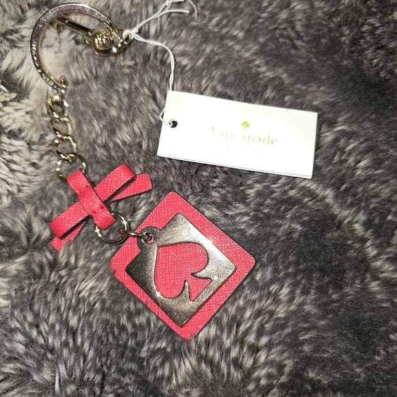 Nwt Kate Spade Bag Charm Key Chain Red New - Picture 1 of 1
